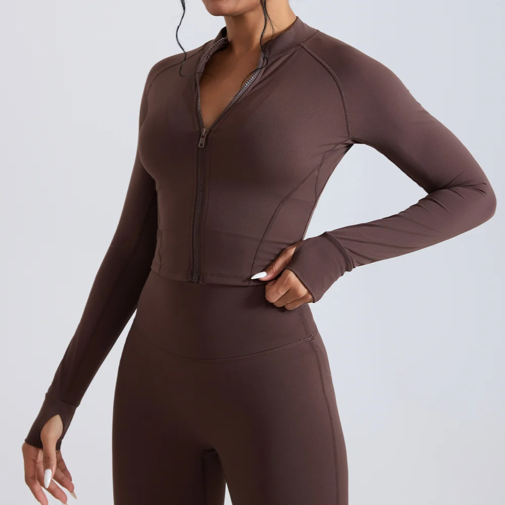 Veste de sport pour femmes, vêtements de sport de plein air, t-shirts de fitness, yoga, manches longues, veste de course à pied, vêtements de sport pour femmes, t-shirts de sport hautement élastiques