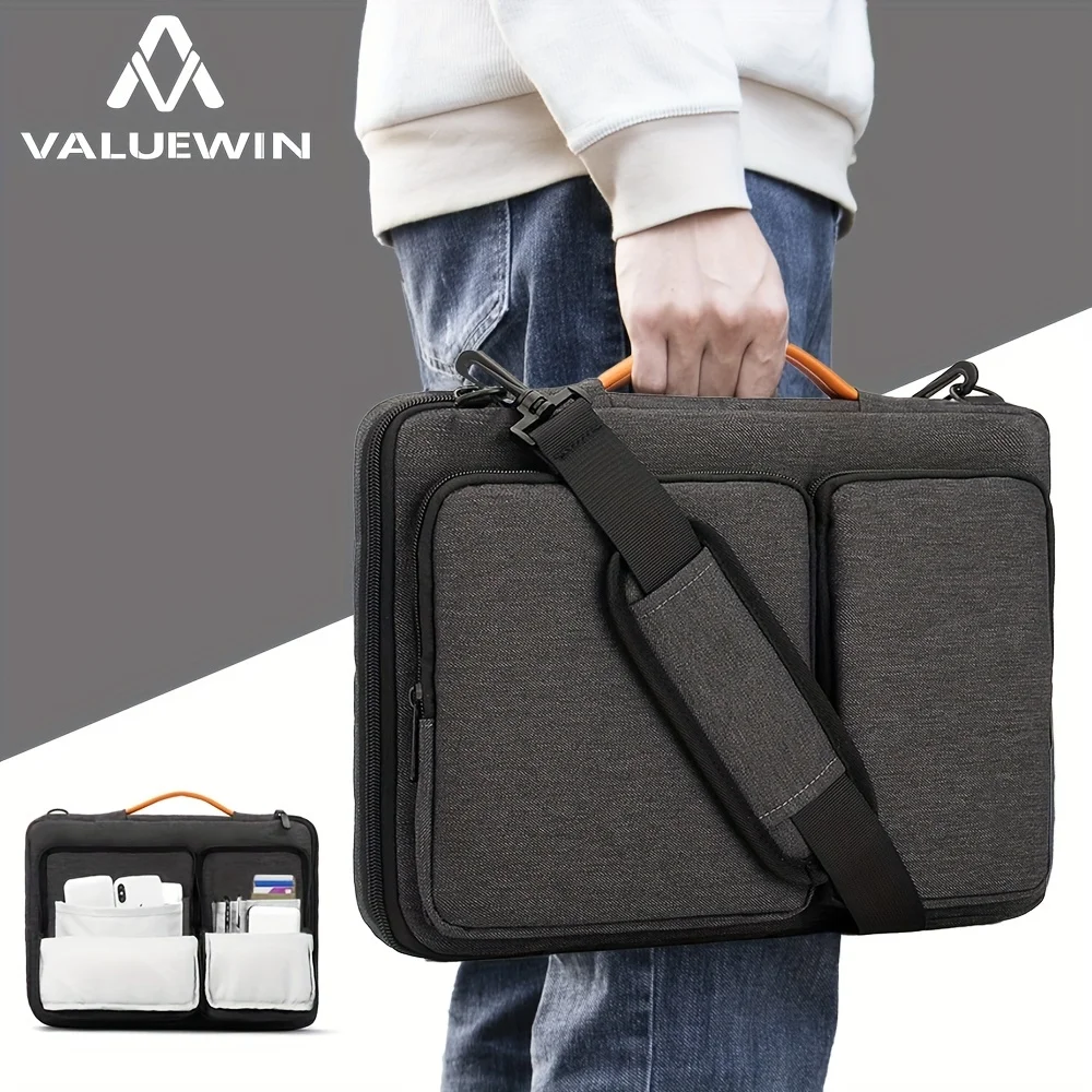 Sac à bandoulière pour ordinateur portable, mallette pour ordinateur portable de 14 à 15,6 pouces, pochette pour ordinateur portable pour Macbook Pro Air/ Case HP Huawei, sac pour ordinateur portable noir