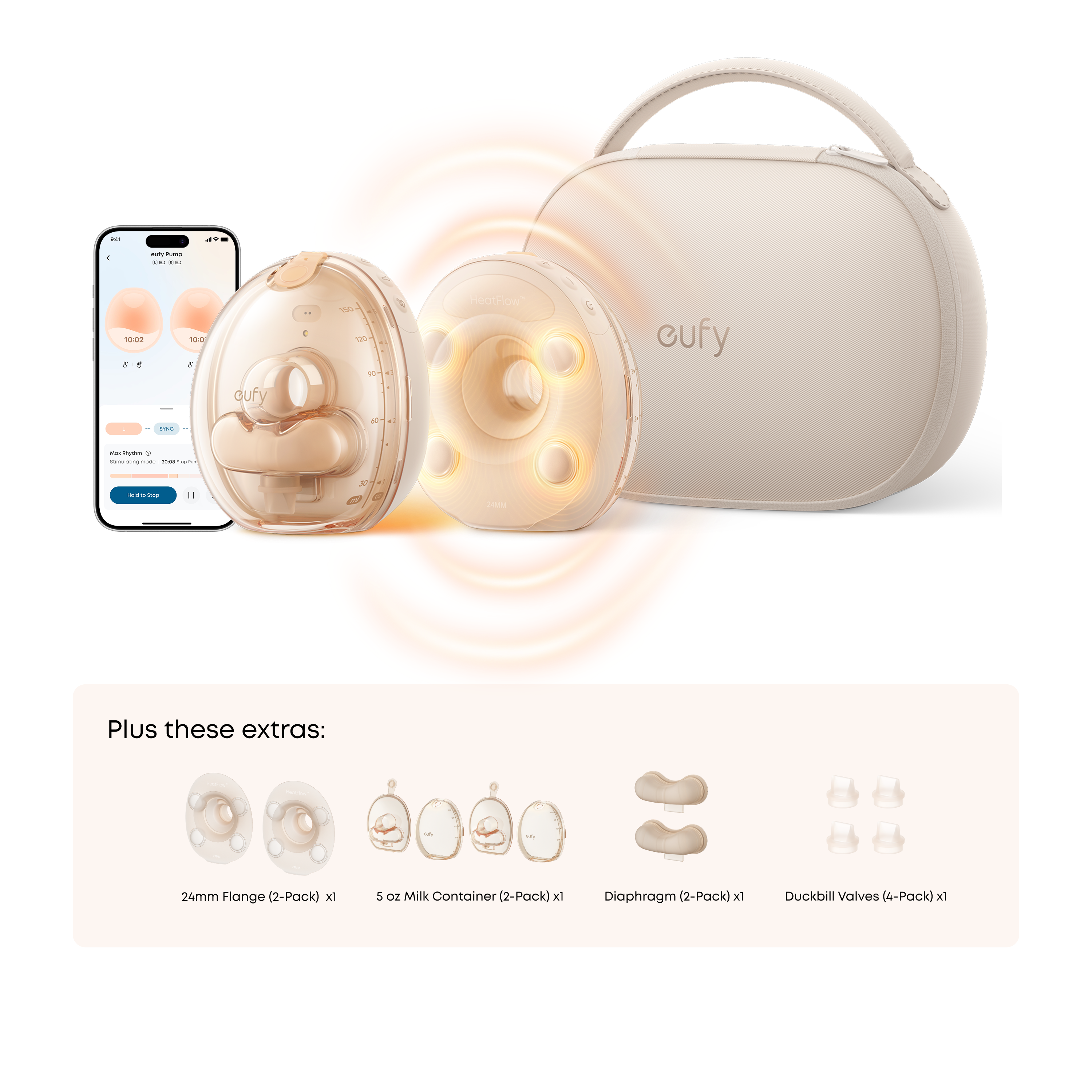eufy Wearable Breast Pump S2 Pro Essential Kit (5 oz Milk Container+ 24 mm Flange ) eufy Wearable Breast Pump S2 Pro