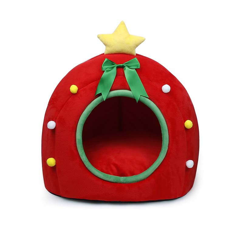 Christmas Tree cat litter Dog litter Autumn and Winter warm pet litter Gift box Cat house pet supplies Teddy pet bed