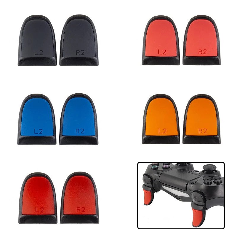 2PCS For PS4/PS4 SLIM Handle Extension Key ABS PS4 Game Handle L2 R2 Extension Key Trigger Key Video Game Accessories