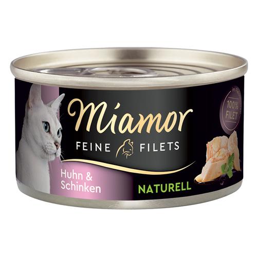 24x80g Feine Filets Naturelle Huhn & Schinken Miamor Katzenfutter nass