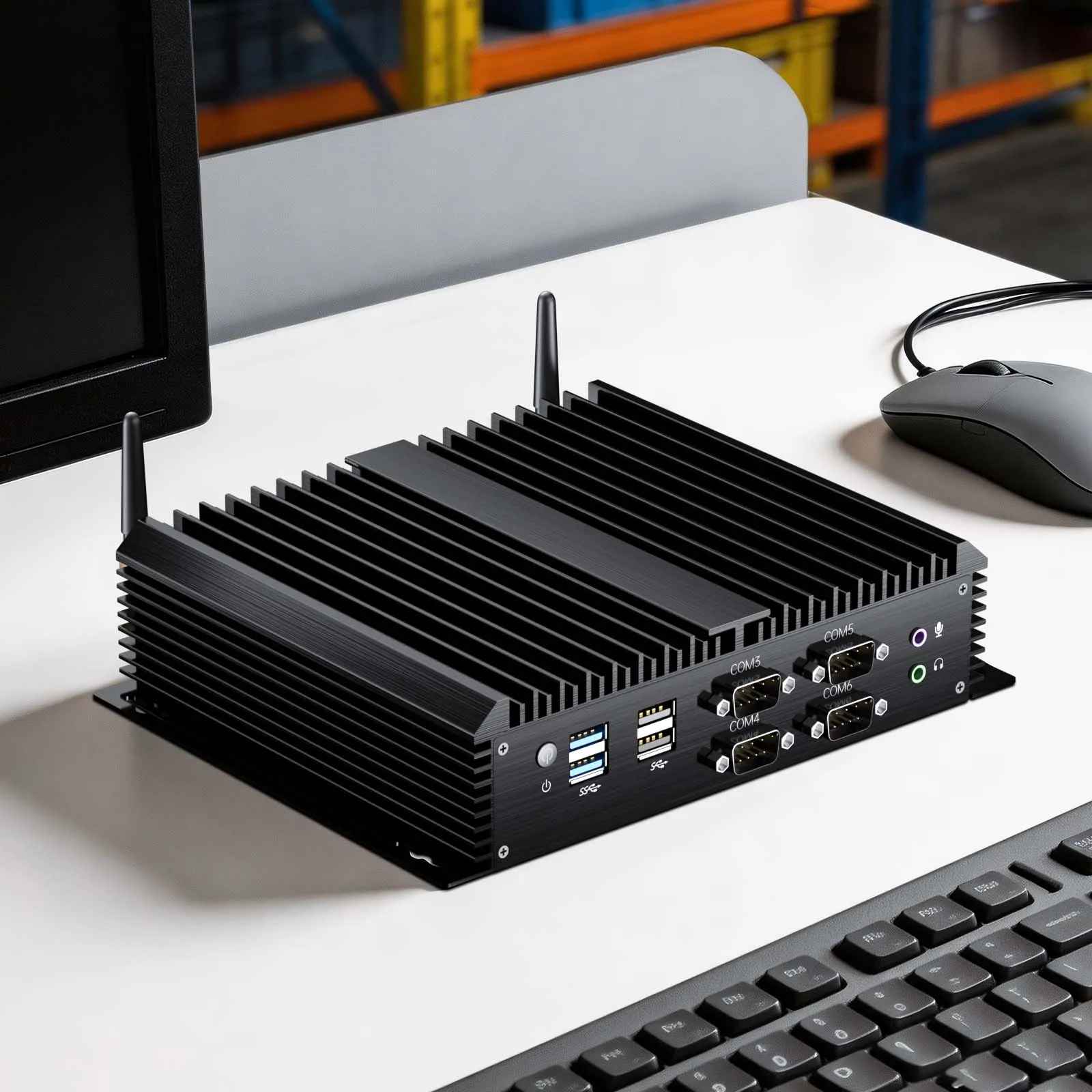 MSECORE Intel Core i7 i5 Windows 10 Lüfterloser Industrie-Mini-PC Desktop-Computer Tragbarer Minipc HTPC 6*COM WiFi 2*LAN HD VGA