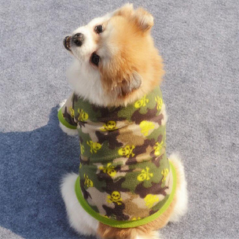 Dog Coat Puppy Clothes Skull Holiday Fashion Halloween Outdoor Winter Dog Clothes Puppy Clothes Dog Outfits Costume for Girl and Boy Dog Polar Fleece XS S M L