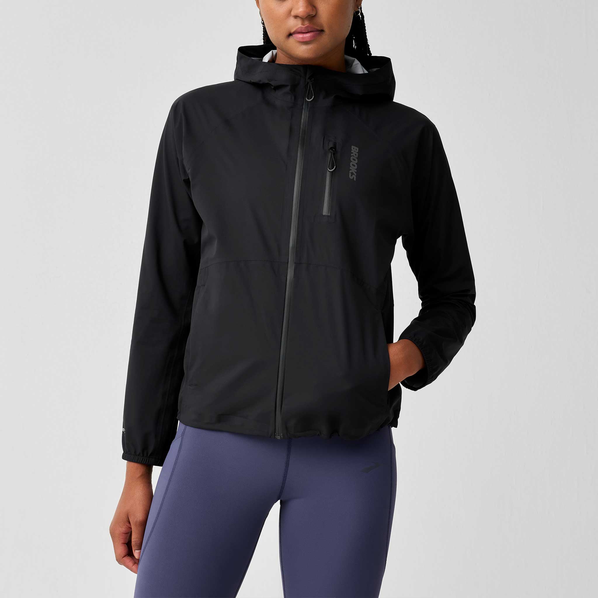 Brooks Canopy Waterproof Jacket Women's Running Apparel Black