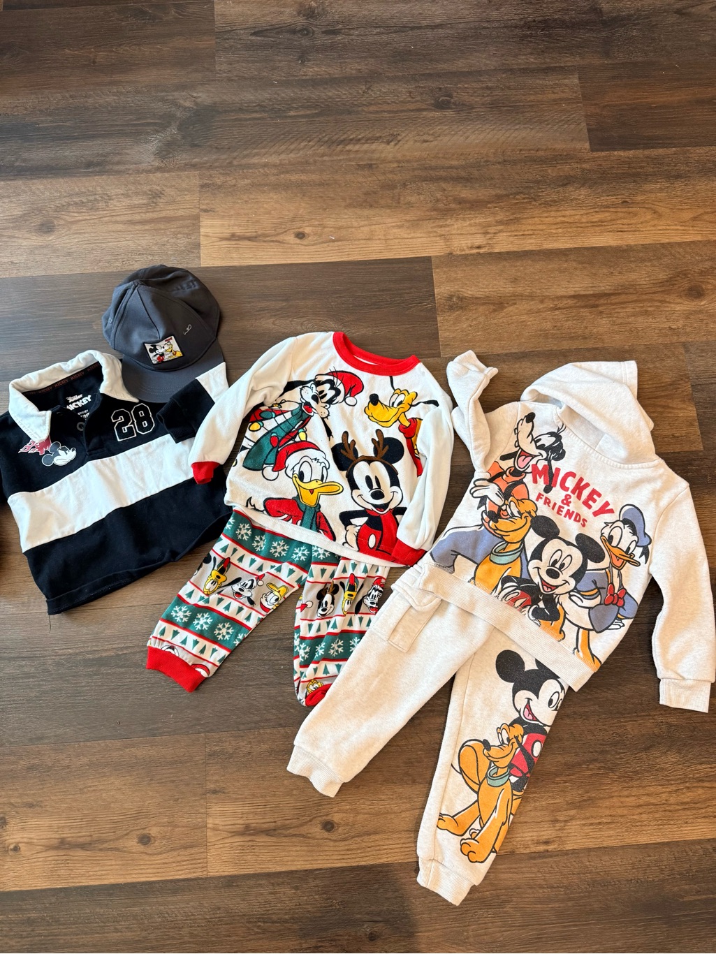 Disney Shirts & Tops | $10 Or Buy One Get One Free Disney Mickey Mouse Boys 2t Clothing Lot | Color: Black/Cream | Size: 2tb