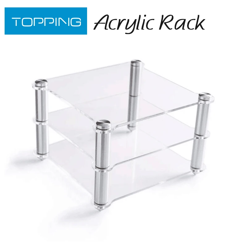 TOPPING Acryl-Gestell für D30 Decoder A30 HIFI-Verstärker Transparentes Ausrüstungsregal Zweistöckiges Regal