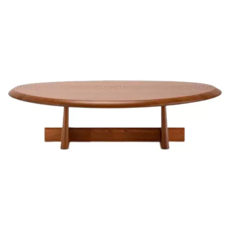 Retro-Tisch aus massivem Holz im mittelgroßen und antiken Stil, minimalistischer Holztisch, Sofa-Beistelltisch, Internet-Celebrity-Couchtisch, Naturholz