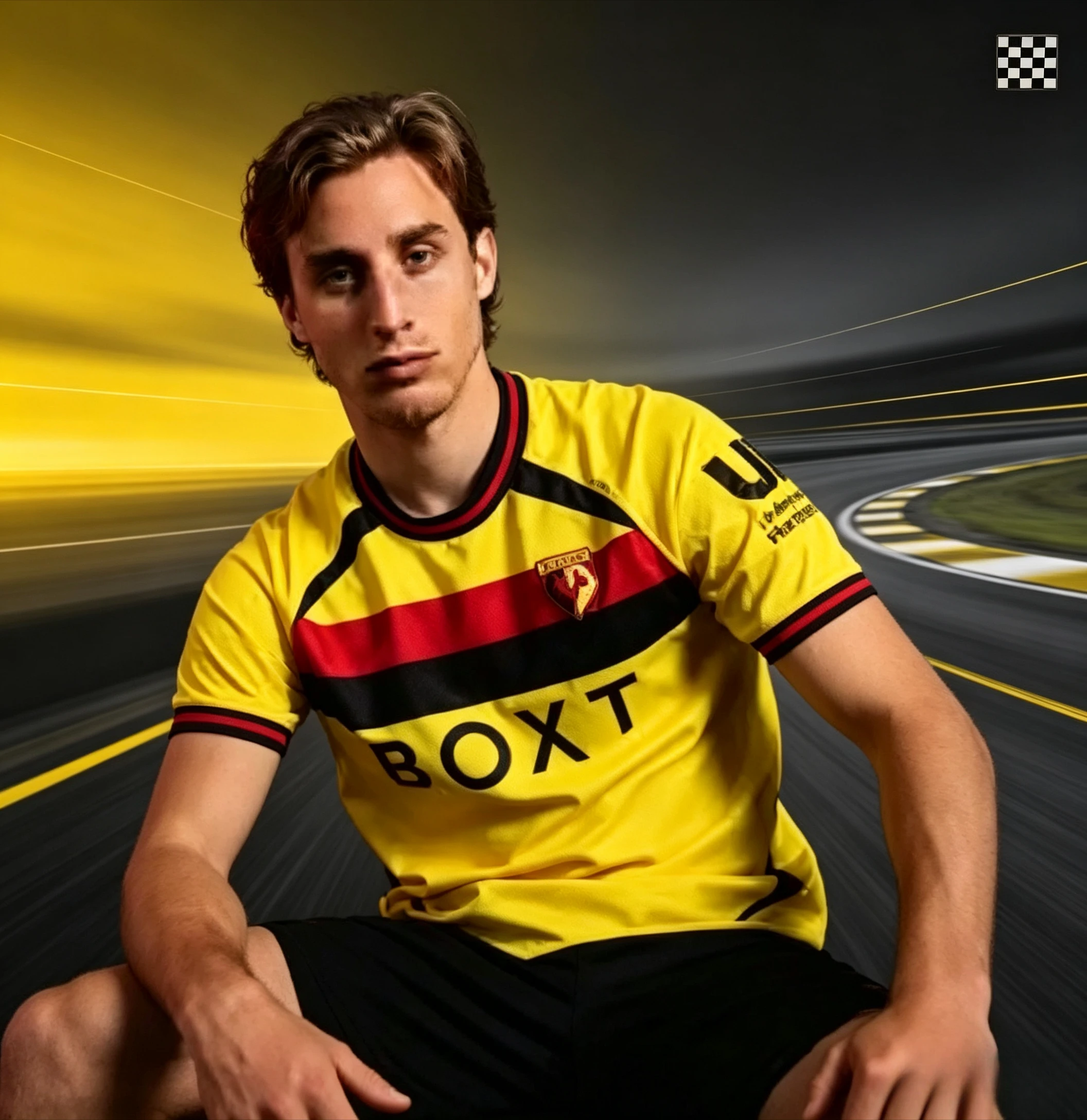 Maillot de football réplique domicile Watford saison 25/26 pour homme, style fan, séchage rapide, imprimé, manches courtes, assorti pour la famille