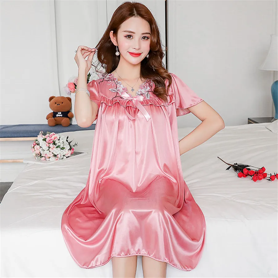 Chemise de nuit Ice pour femme enceinte, chemise de nuit femme, service à domicile, grande taille, confortable, nouveau, été