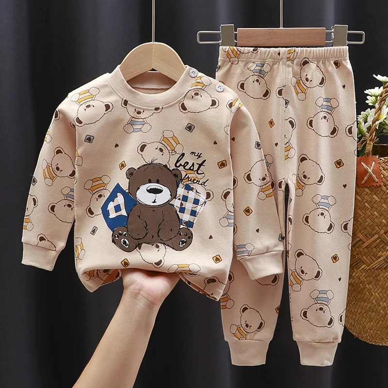 Vêtements pour enfants, ensembles de pyjamas, vêtements de nuit pour la maison, vêtements en coton pour enfants, vêtements pour garçons et filles, vêtements d