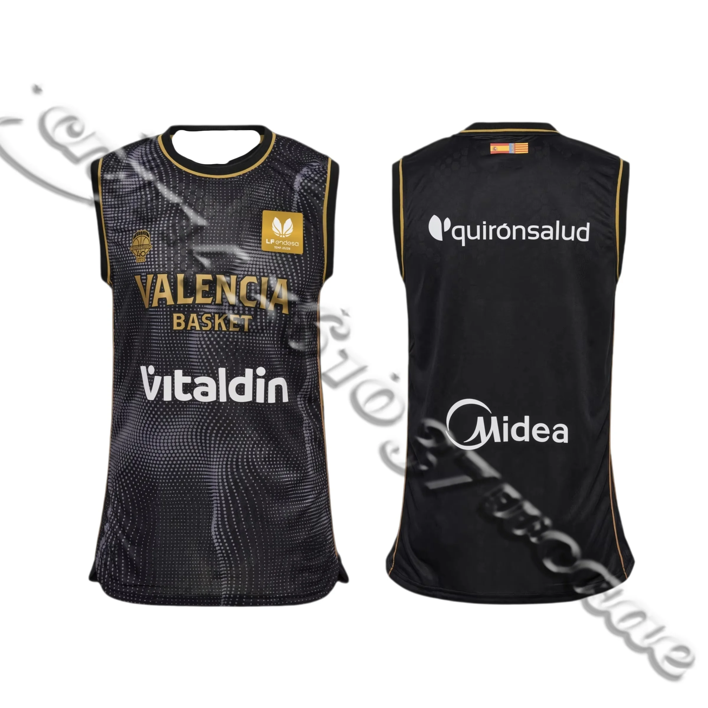 NOUVEAU Maillot sans manches de supporter de l'équipe de basket-ball de Valence, collection assortie pour toute la famille, unisexe, pour les matchs à domicile, à l'extérieur et le troisième maillot.