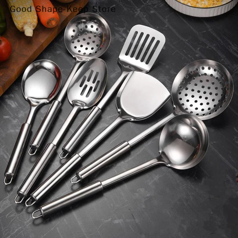 Pelle à soupe en acier inoxydable, cuillère à soupe, ustensiles de cuisine, ustensiles de cuisine, vaisselle, outil de cuisine, Gadgets de cuisine 1 pièce