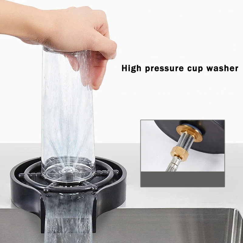 Évier de cuisine domestique, lave-tasse haute pression, ABS, Bar à café, lave-linge à pression automatique, accessoires de cuisine