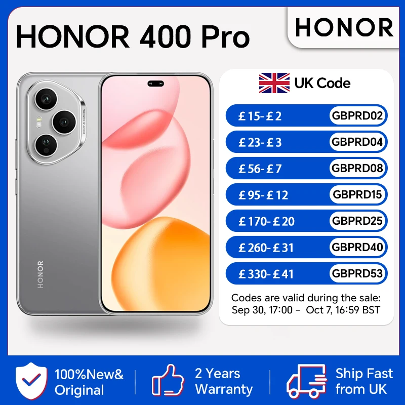 HONOR 400 Pro,EU Version,5G Smartphone,200MP AI Main Camera,6.7