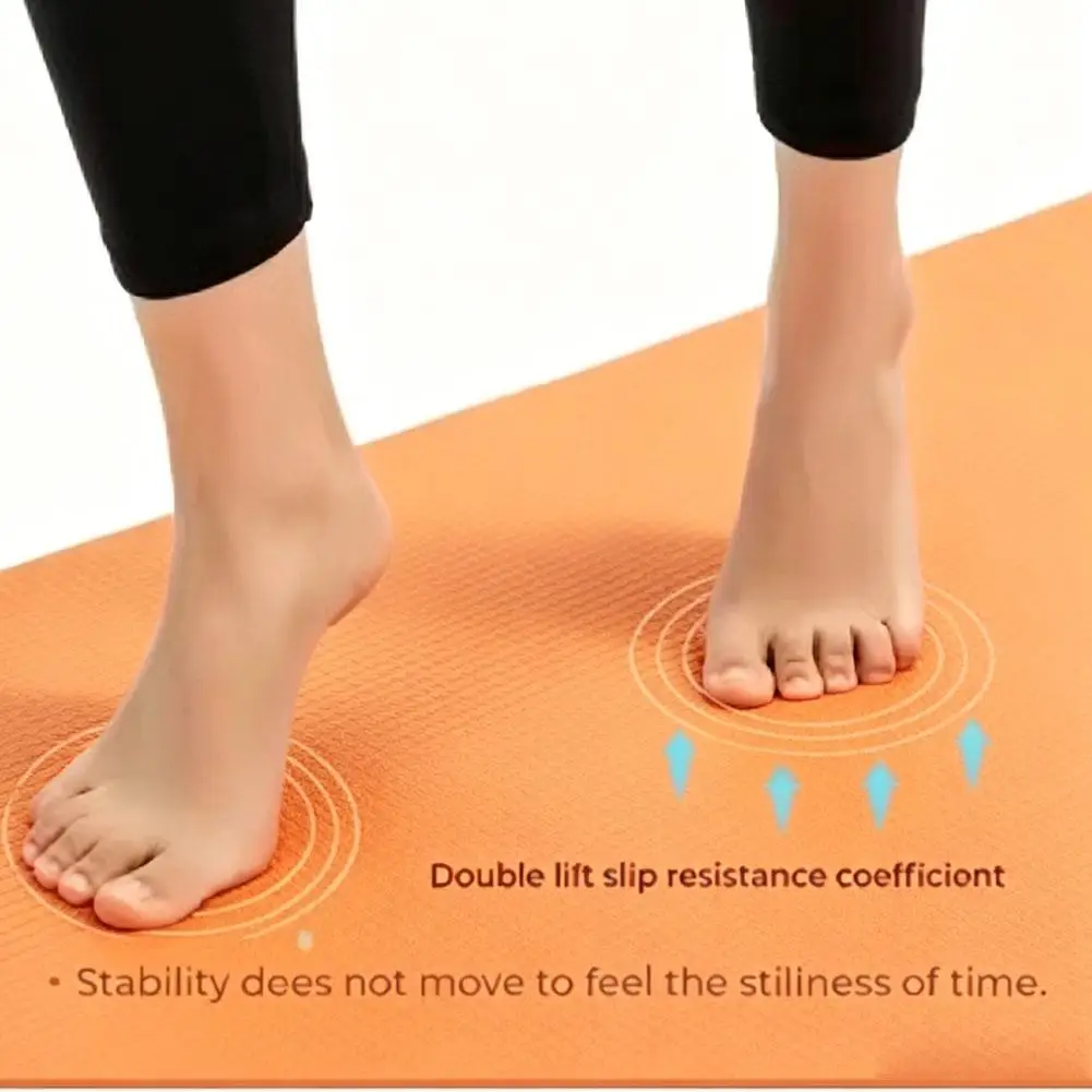 Yoga Mat Pilates Fitness Mat Thicknes Non Slip Yoga Cushion Travel Fitness Exercise Pad for Women Home Gym Floor Workout