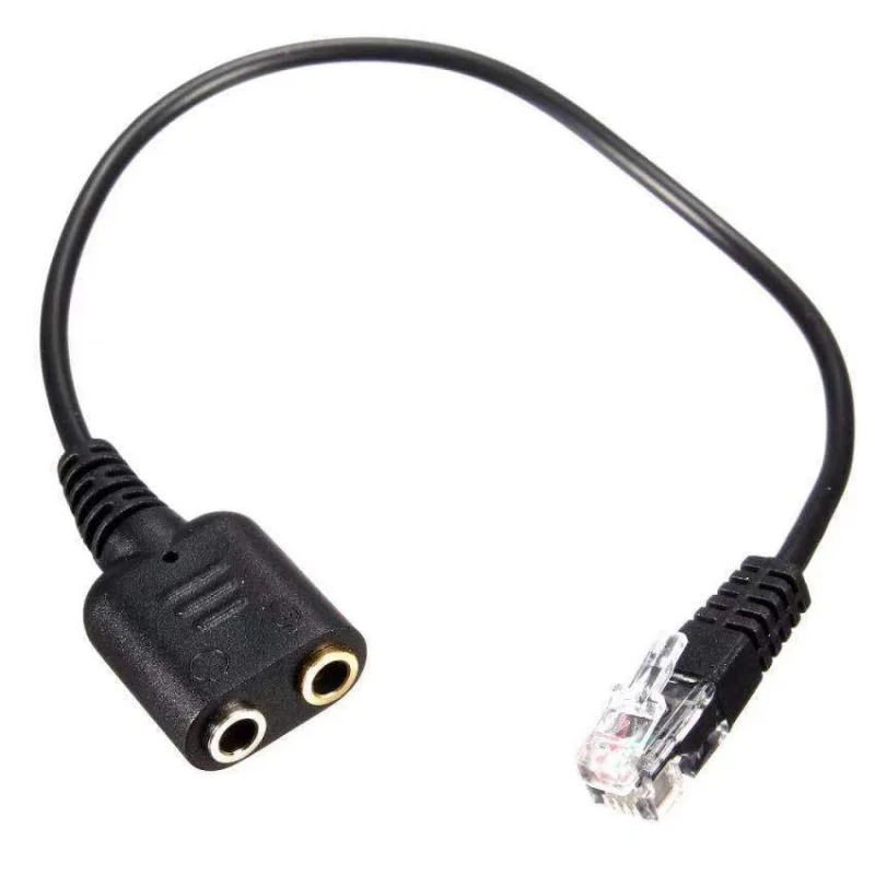 3,5 mm Headset auf RJ9-Telefonadapter, 3,5 mm weiblicher Kopfanschluss auf 4P4c-Stecker, Kopfhöreranschluss auf RJ9-Kabel