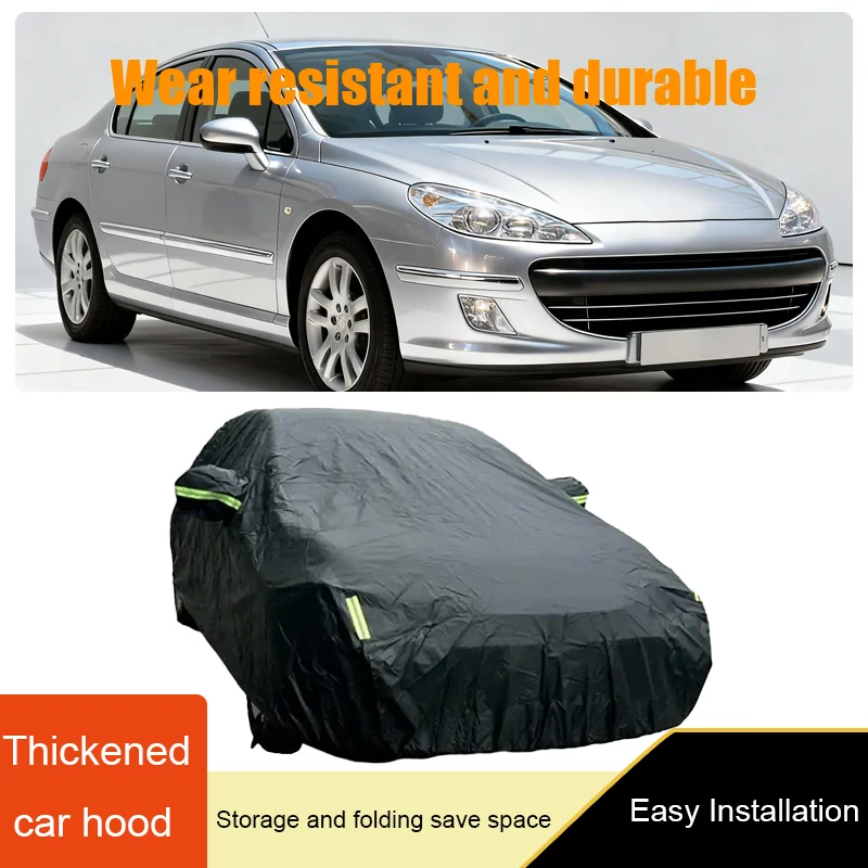 Pour voiture Peugeot 607, housse de voiture épaissie, protection UV extérieure, pare-soleil, housse de voiture résistante à la neige, à la pluie et à la poussière