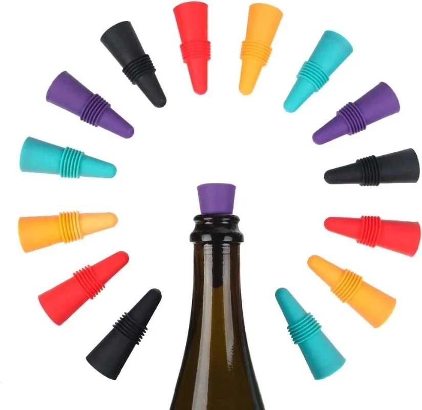 Bouchons de vin en Silicone, bouchon de bouteille de vin et de boisson, scellant de bouteilles de Champagne réutilisable pour conserver le vin et le Champagne frais