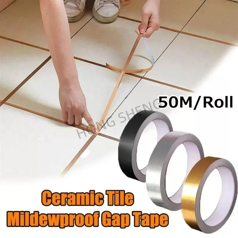 stickers muraux decoration chambre autocollants muraux decoration mural autocollants decoration maison Ruban adhésif imperméable pour décoration de la maison, 50M, pour sol, mur, joint, plafond, stickers, décoration