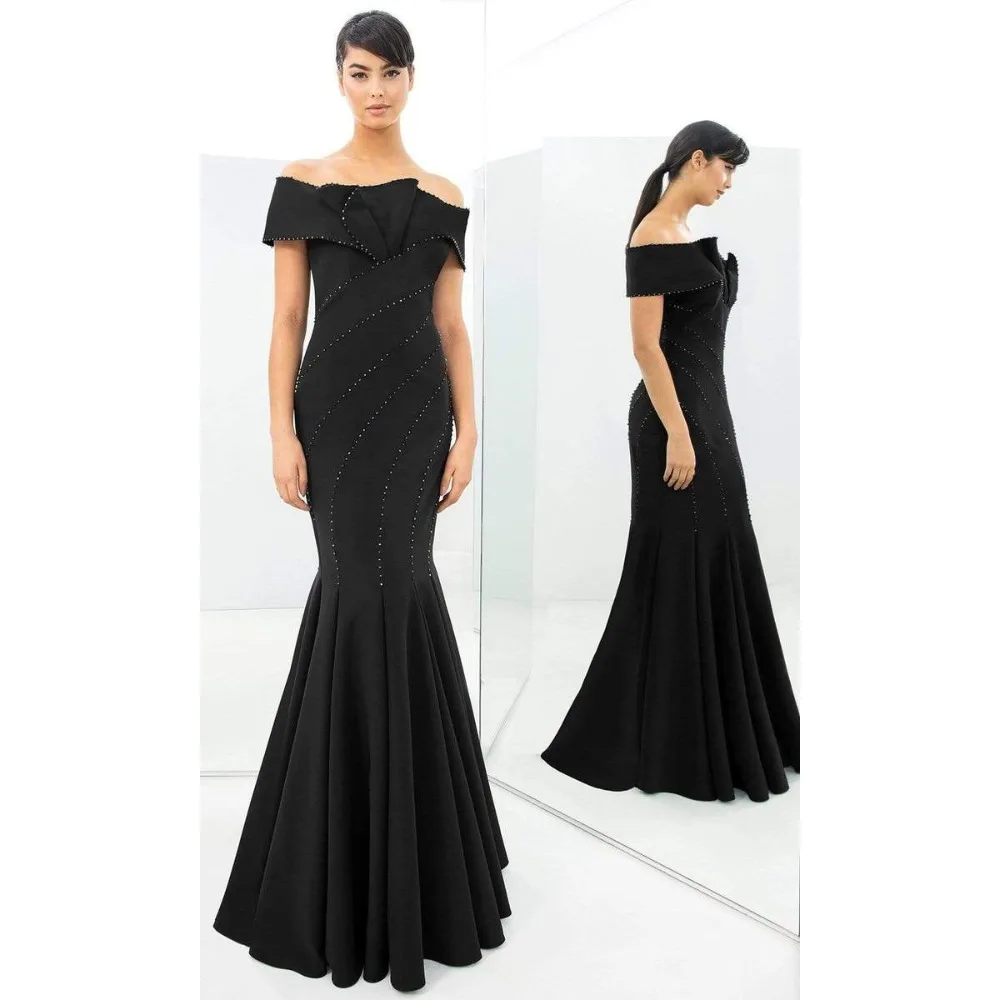 Customized Black Mermaid Mother of Birde Dresses 2026 Beaded Women‘s Wedding Party Attire Dress Elegant Evening Dress Long Gowns