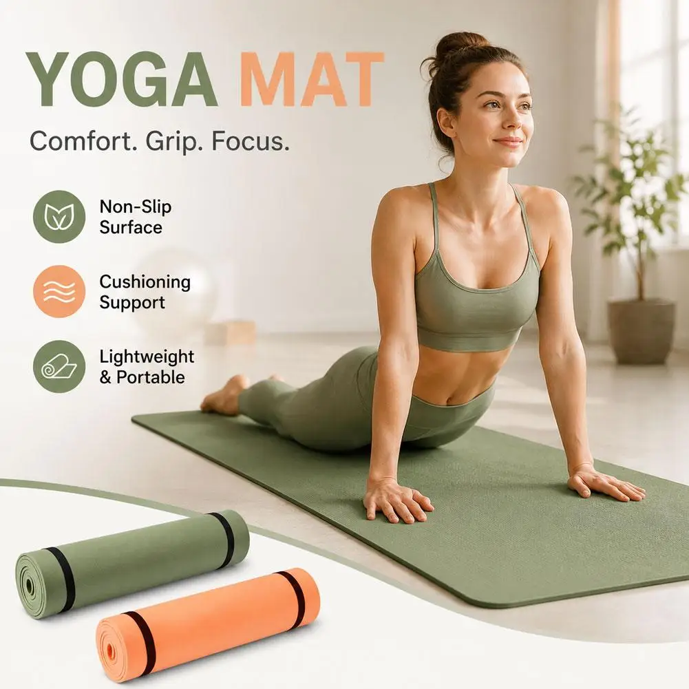 1PCS Exercise Yoga Mat Foldable Pilates Fitness Mat Thickened Comfortable Foam Workout Mat Portable Travel Fitness Exercise Pad