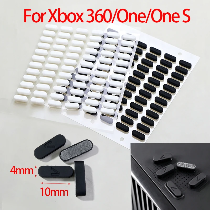 4Pcs/Set Non-Slip Rubber Feet Pads For Xbox One Slim S For Xbox 360 Xbox Series XS Game Host Control Foot Cover Mats Replacement