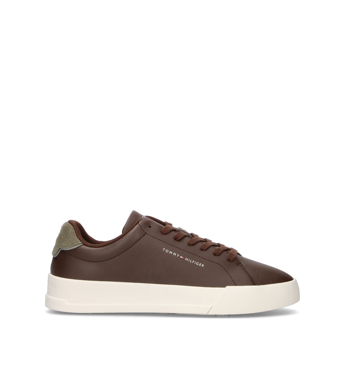 TOMMY HILFIGER Sneaker uomo marrone in pelle