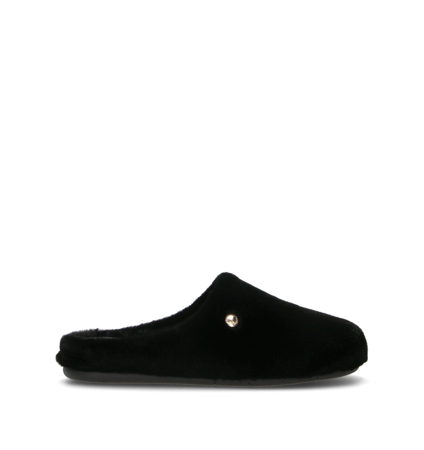 GRUNLAND Pantofola donna nera