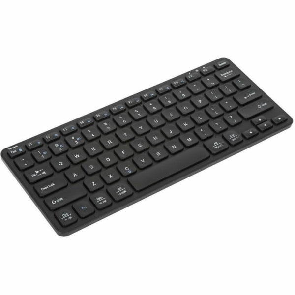 Targus Compact Multi-Device Bluetooth Antimicrobial Keyboard - Wireless Connectivity - Bluetooth - ChromeOS - Tablet, Smartphone, Notebook - PC, Mac