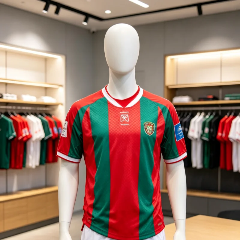 26-27 Hommes Garçons Enfants Adultes Domicile Portugal Football Match Sport Extérieur Maillot de football à séchage rapide Haut respirant Cadeau -Maritimo