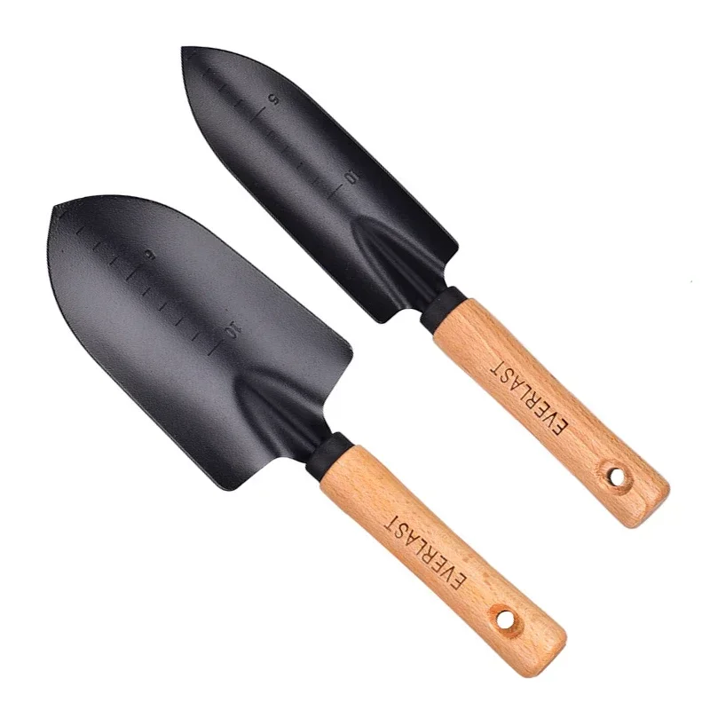 Pelle de jardin avec manche en bois, petite pelle Portable pour fleurs et légumes, plantation du sol, ameublir les outils à main de jardin, 1 pièces