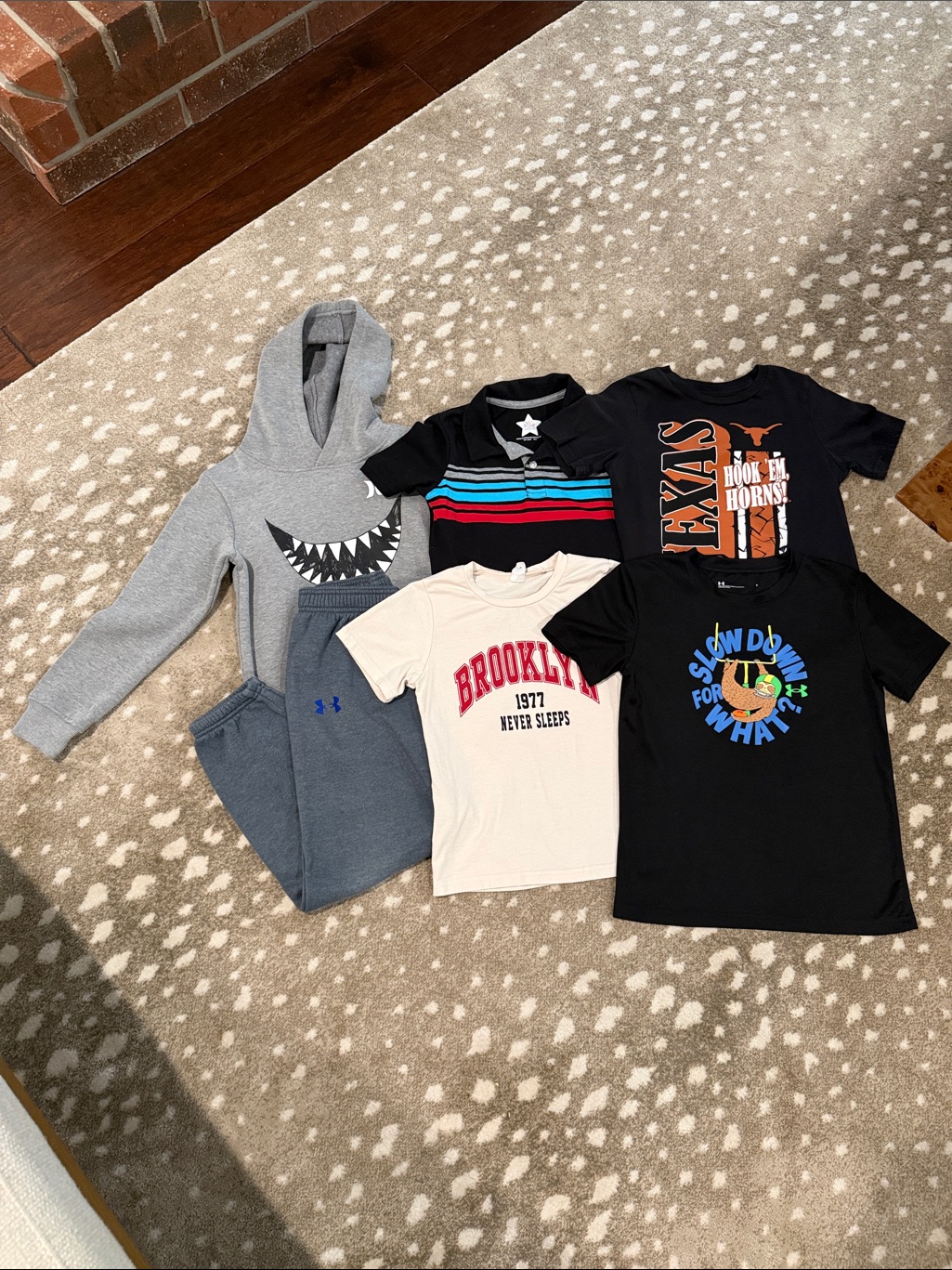 Under Armour Shirts & Tops | Bundle (6) Pieces Of Boys Variety Clothing. Size 7 | Color: Black/Gray | Size: 7b