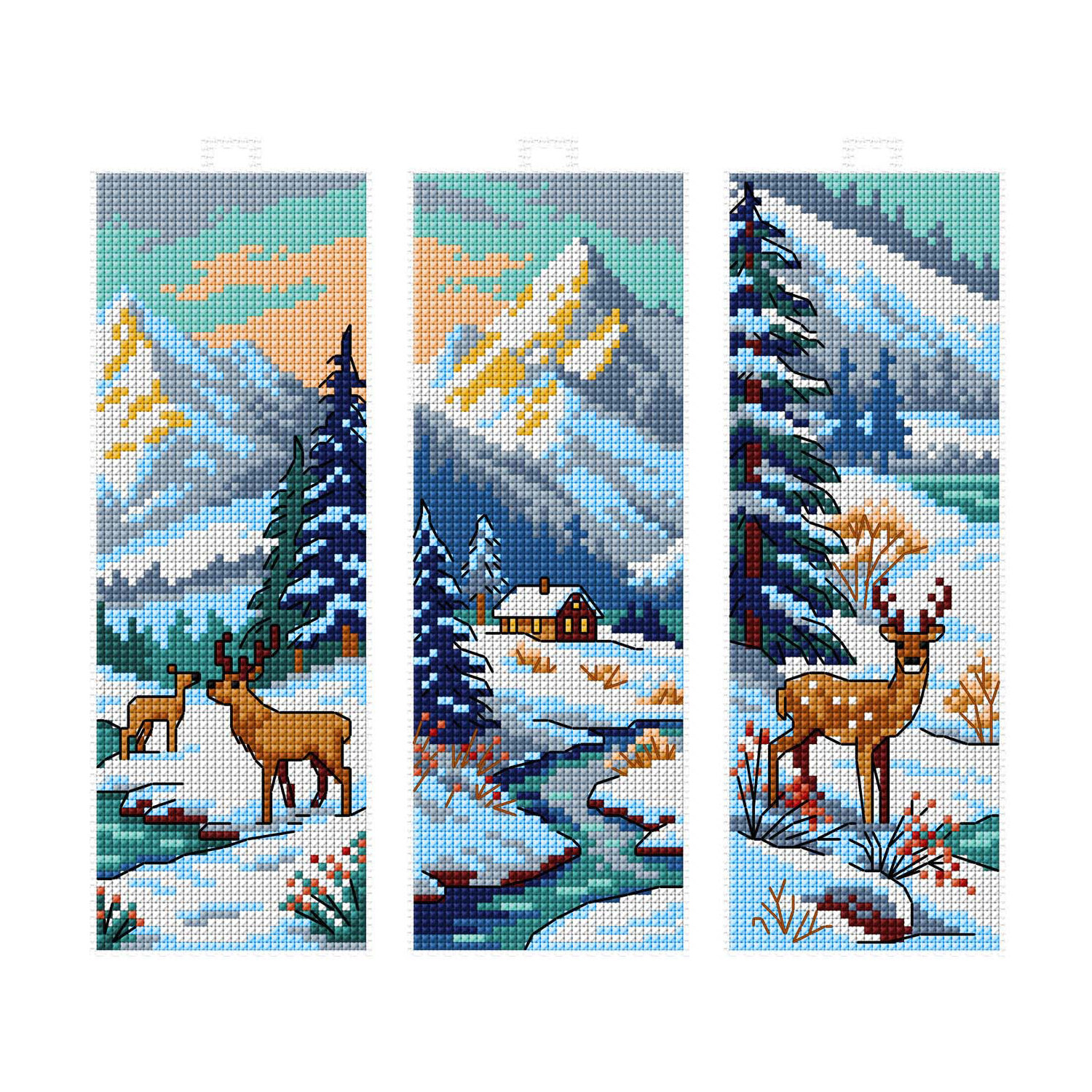 Lesezeichen Winterwald, 3er-Set