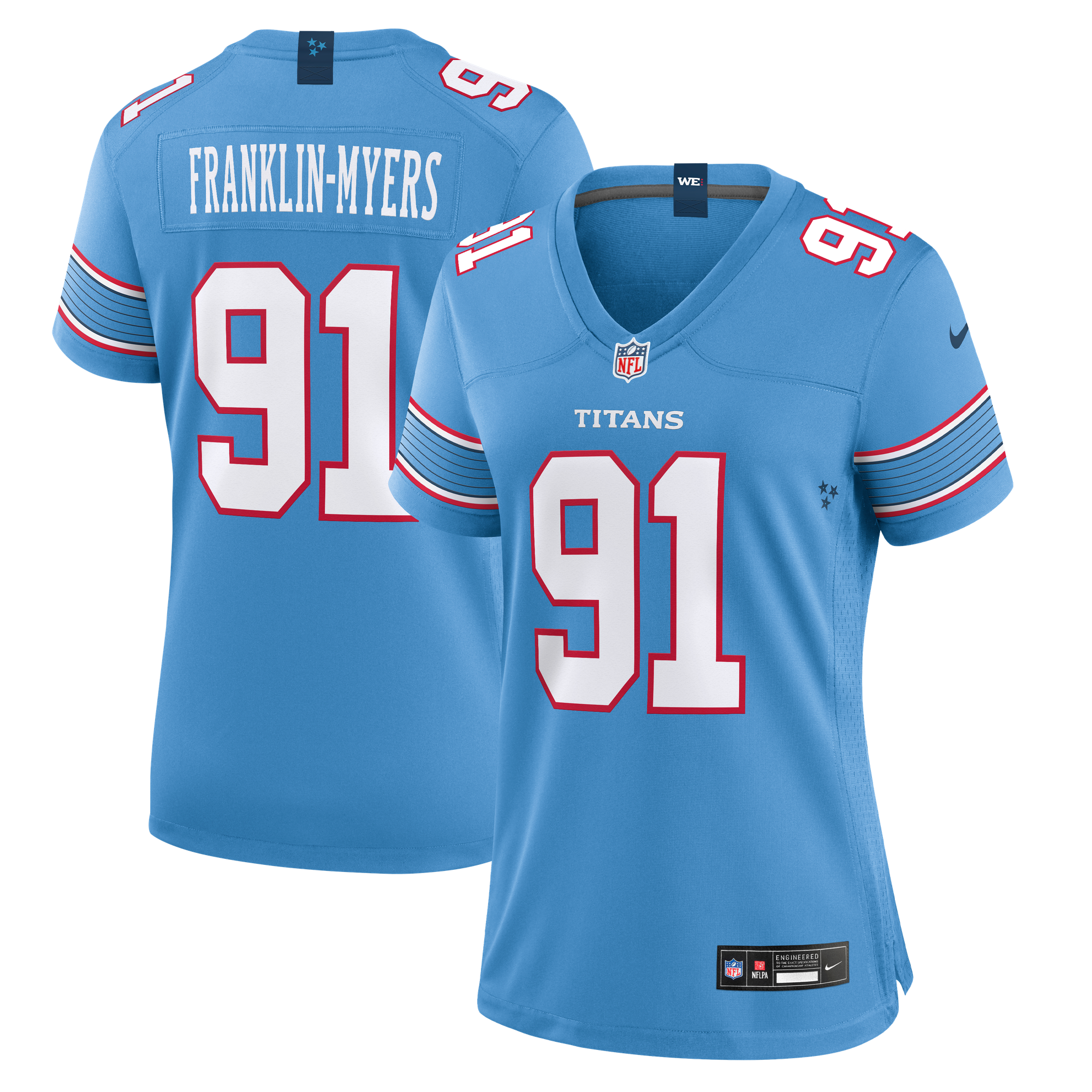Tennessee Titans Nike Game Heimtrikot - Hellblau - John Franklin-Myers - Damen