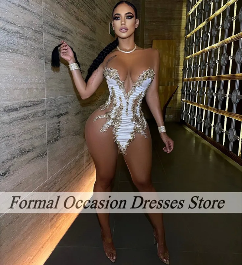 Sexy White Birthday Dresses 2025 Sweetheart Beading Short Party Gowns Backless Mini Prom Gowns vestidos de graduación Customized