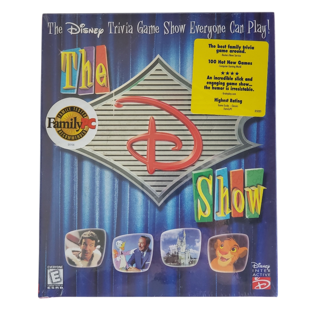 Disney Video Games & Consoles | New Sealed The D Show Disney Trivia Computer Game Cd-Rom Windows 95 & Mac | Color: Blue/Red | Size: Os