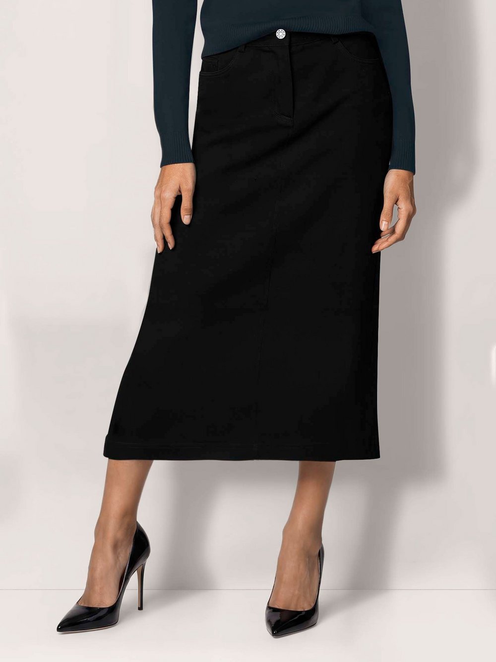 Madeleine Jeansrock Damen schwarz, 48