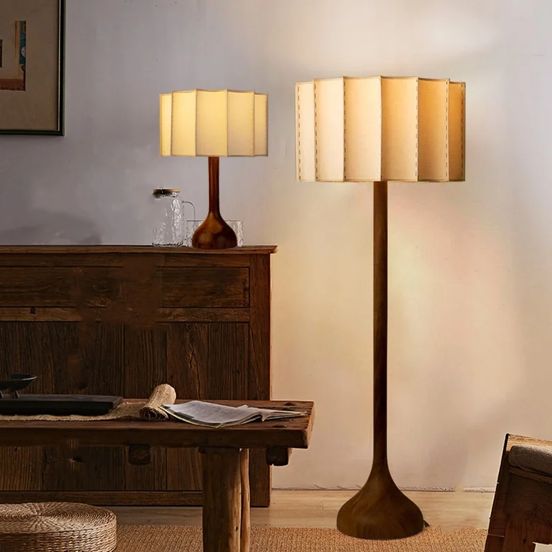 Lampe de sol Wabi Sabi, lampe minimaliste en bois massif, lampe pour salon, lampe pour chambre à coucher, lampe pour canapé, lampe de chevet, décoration artistique, lampe de bureau, lumière LED.