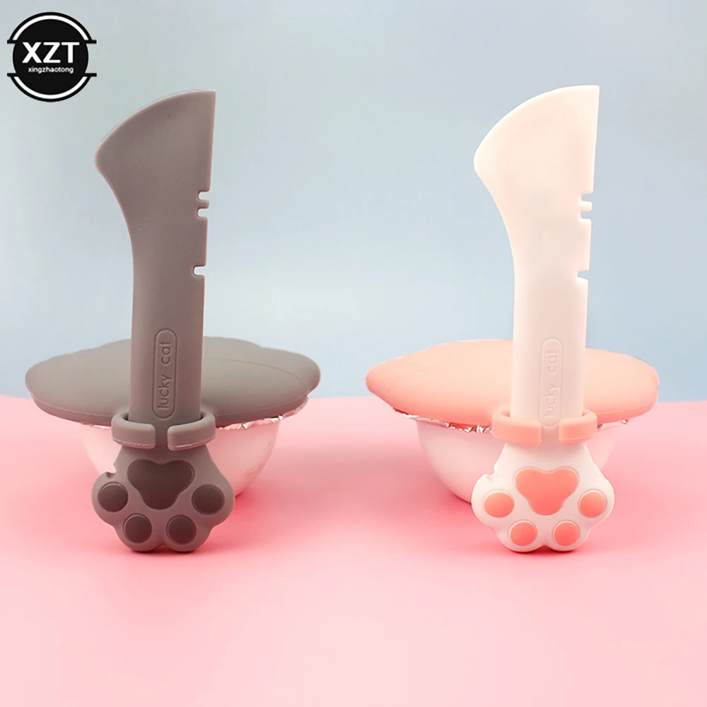 Cuillère multifonction pour boîtes de nourriture pour animaux, ouvre-boîte, accessoire pour nourrir les chiots, mélanger la nourriture humide et sèche, cuillère pour chat et chien, accessoires pour animaux, cuillère à nourriture, vaisselle pour...