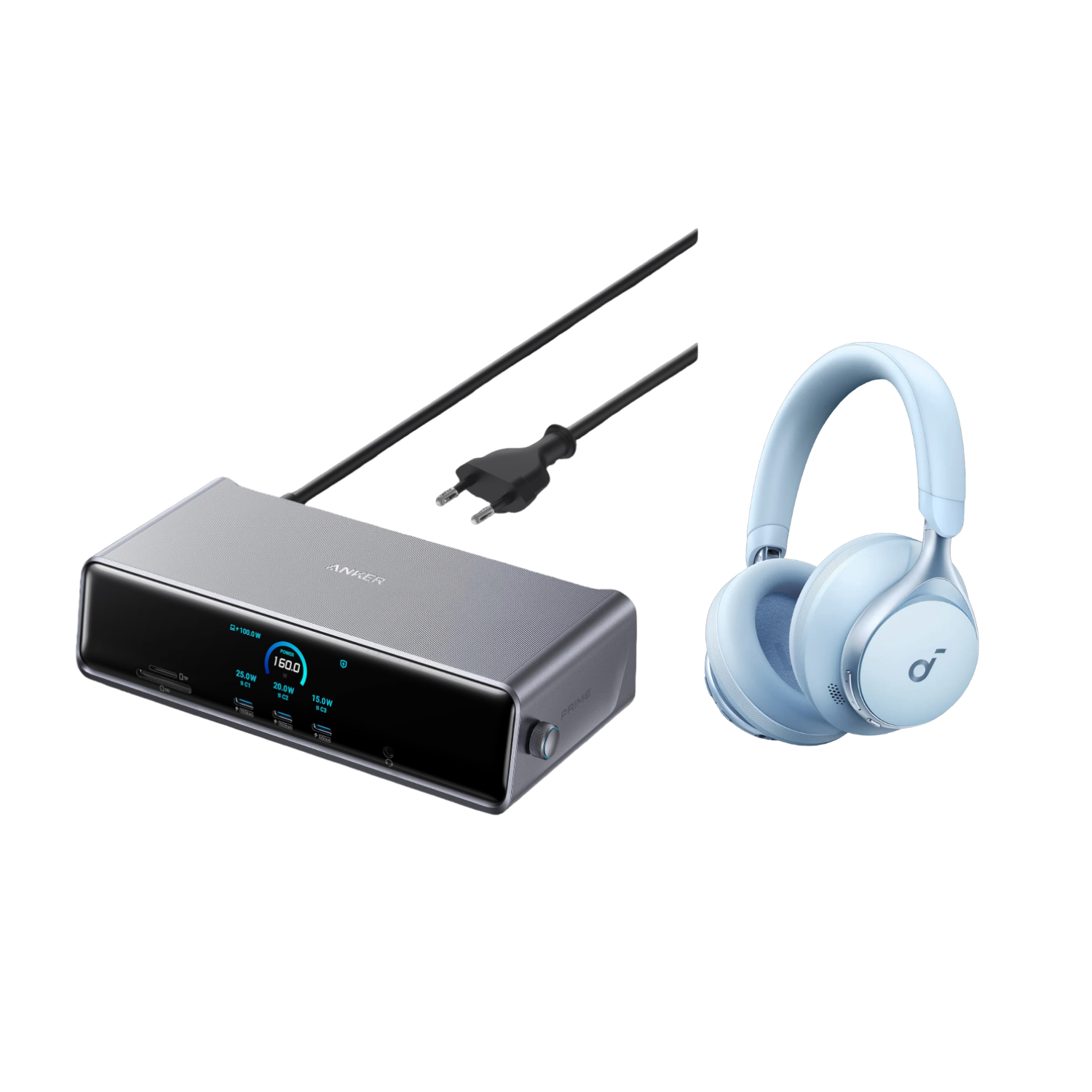 Anker Prime Docking Station (14-in-1, Dreifach-Display, MST) und Space One