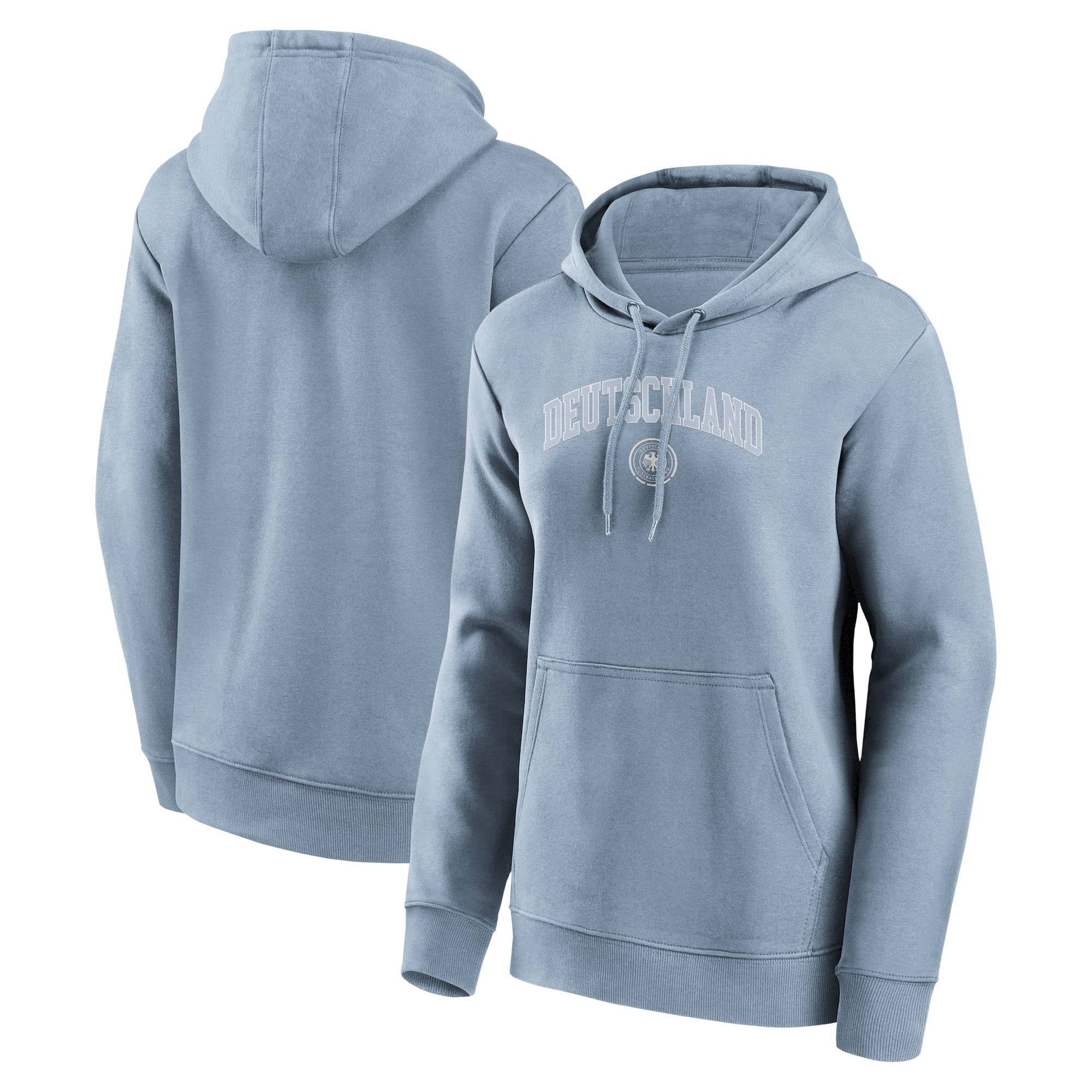 DFB Schulhof Retro Grafik Hoodie - Sea Ice - Damen