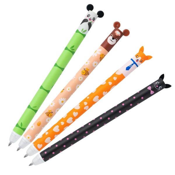 JOLLY Gelstifte, Gelstift radierbar, kappenloses Klicksystem - einziehbar, 4er Set