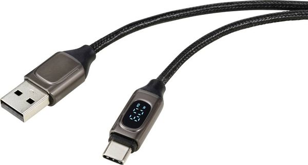 Renkforce USB-Kabel USB 2.0 USB-A Stecker, USB-C® Stecker 1.00 m Silber (metallic) RF-6249616