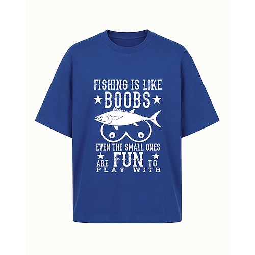 Lustiges Angeln für Männer ist wie mit Brüsten zu spielen, selbst die kleinen machen Spaß – T-Shirt aus Baumwolle