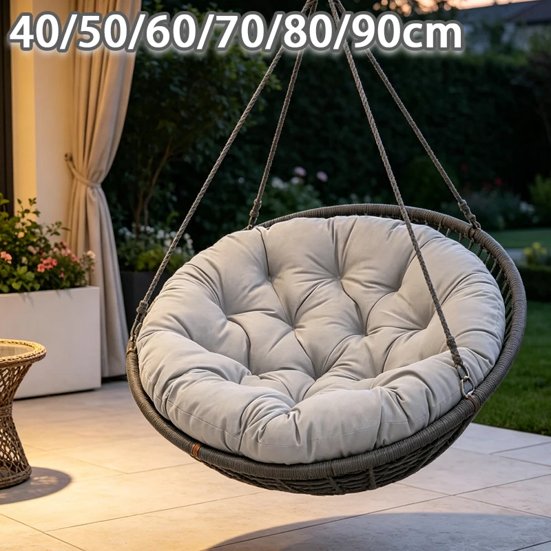 Rundes Papasan-Sitzkissen, großes Kissen für Hängesessel im Garten, für den Innen- und Außenbereich, Garten, Haus, mehrfarbig