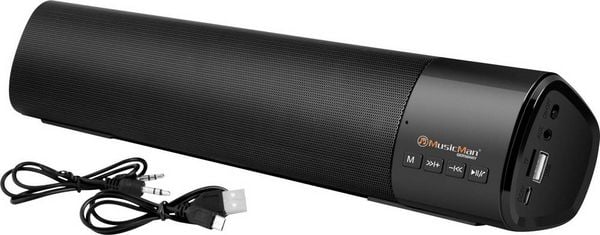 Music Man BT-X54 Soundbar, Mobiler Lautsprecher Schwarz Bluetooth®, USB