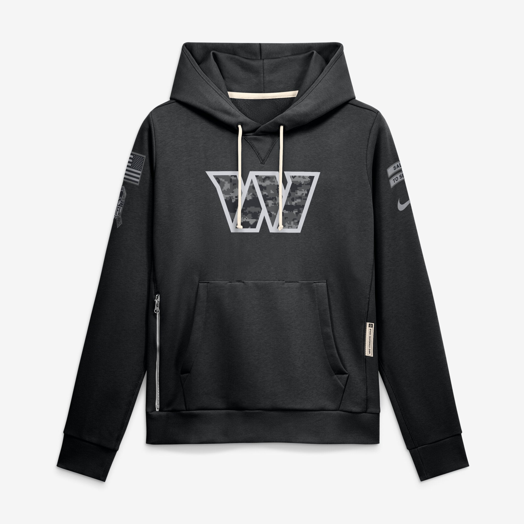 Nike Damen-Hoodie „Washington Commanders 2026 Salute to Service Sideline Dri-FIT“ in Schwarz