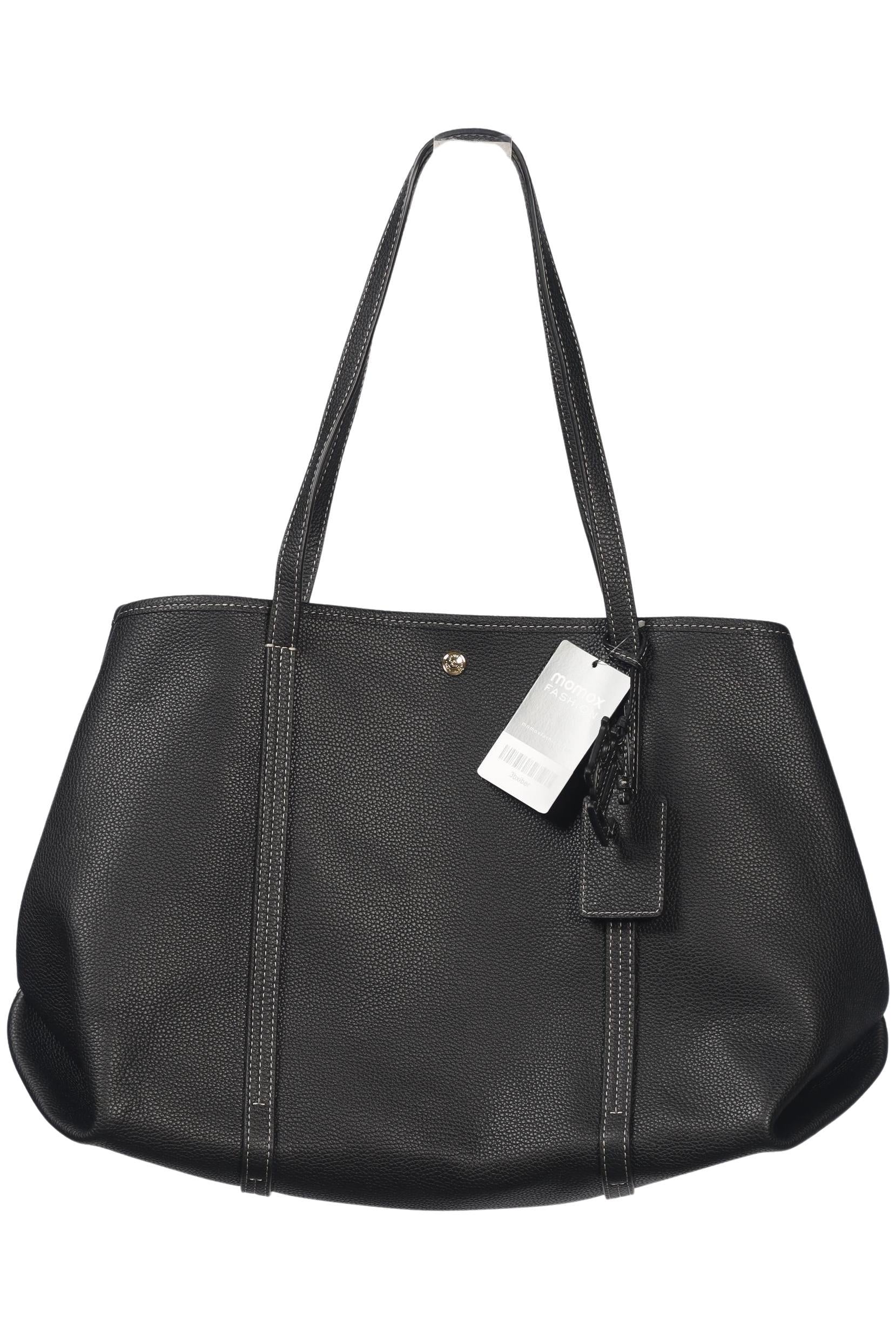 Lauren Ralph Lauren Damen Handtasche gross Leder, Gr. , Schwarz, Baumwolle / Leder