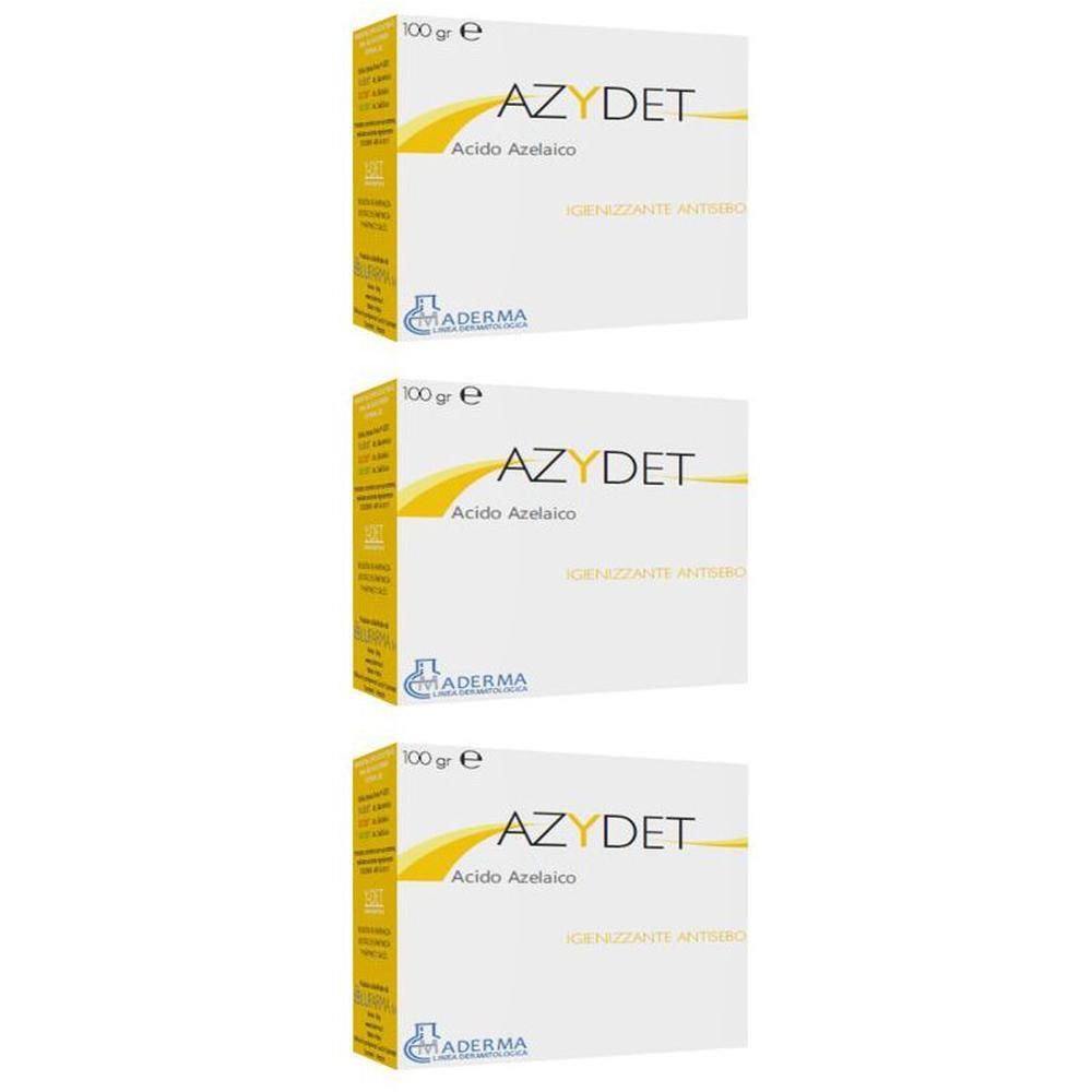 Azydet Sapone Solido Detergente Viso Corpo 100 G 3x100 g